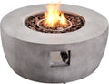 Light Gray 36 inch Propane Gas Fire Pit Table with PVC Cover and Lava Rocks N58440