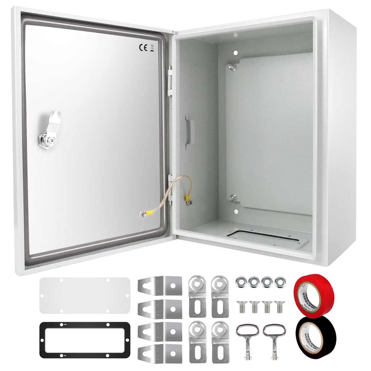 12 x 10 x 6'' IP66 Waterproof Steel Electrical Enclosure with Lock W9984