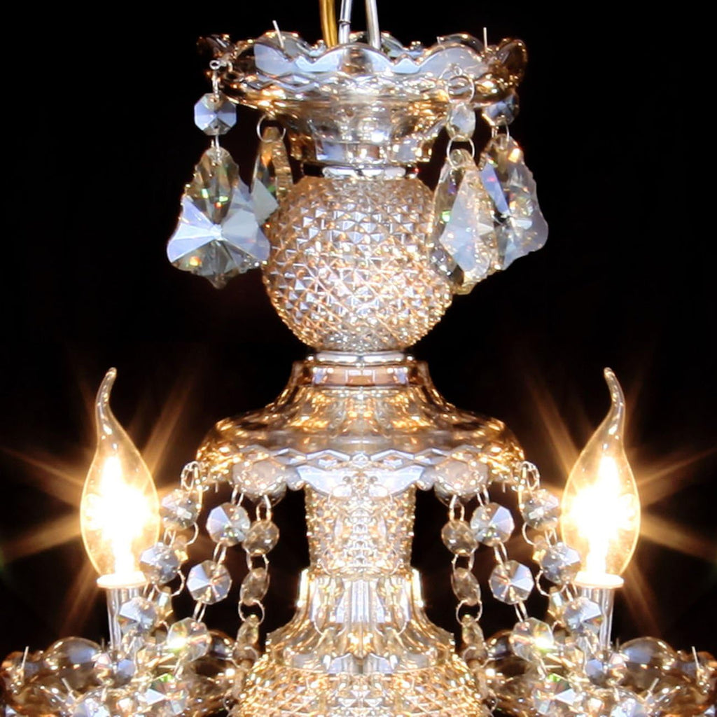 15 Lights Cognac K9 Crystal Chandelier N9667