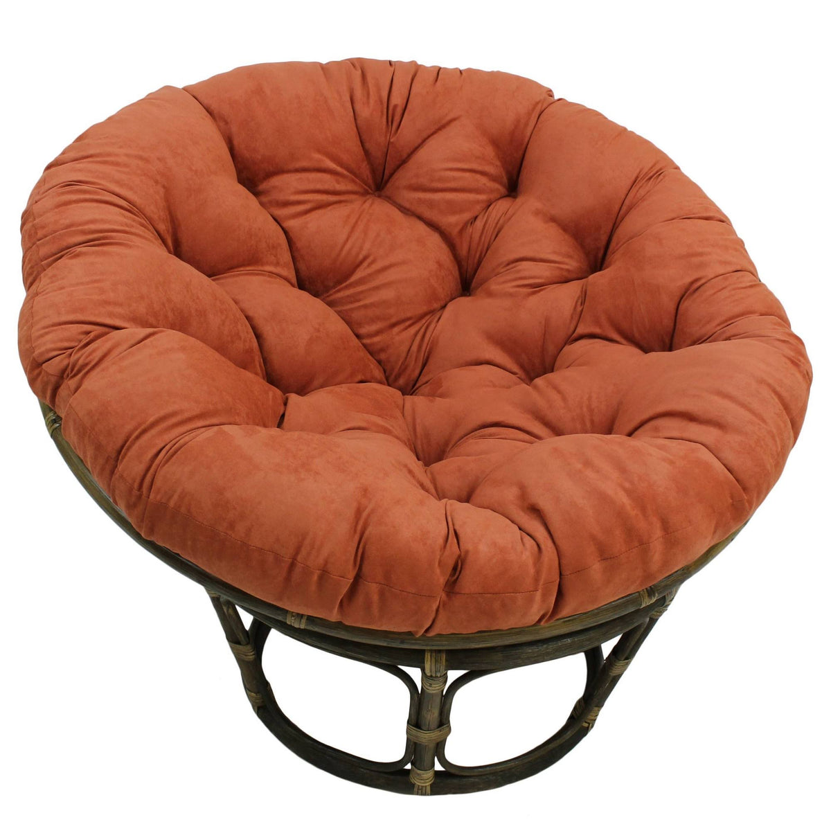 Rattan Papasan Chair with Micro Suede Cushion X873