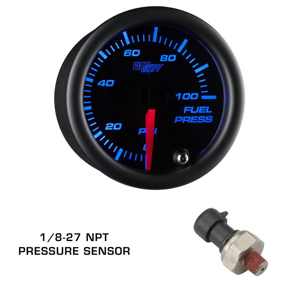 Tinted 7 Color Boost Vacuum Oil Pressure Fuel Pressure Gauges D82070