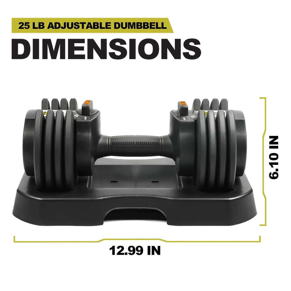 10-30lb Adjustable Dumbbell Pair with Stand Y655
