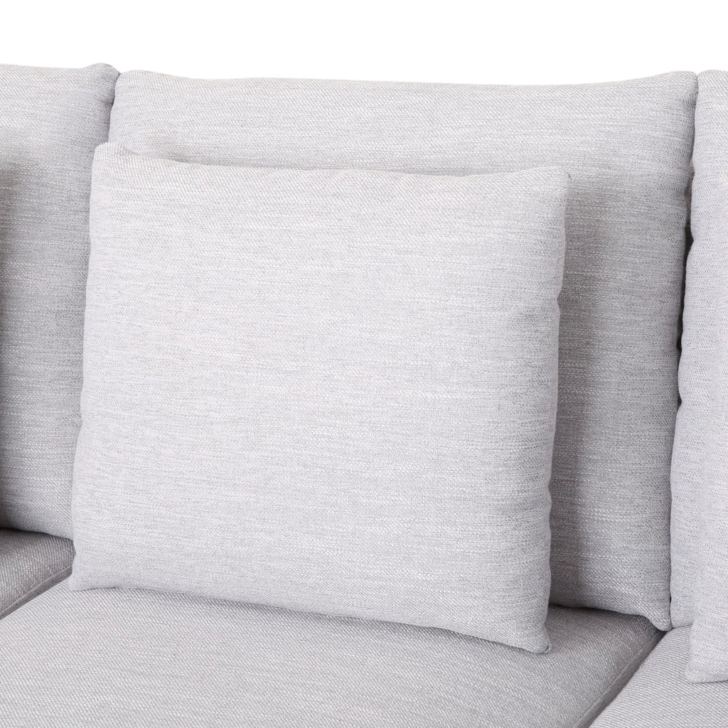 Light Gray Fabric 3 Seater Sofa with Accent Pillows N776