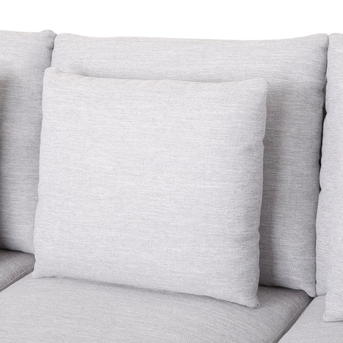 Light Gray Fabric 3 Seater Sofa with Accent Pillows N776
