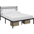 Queen Size Black Metal Platform Bed D1949