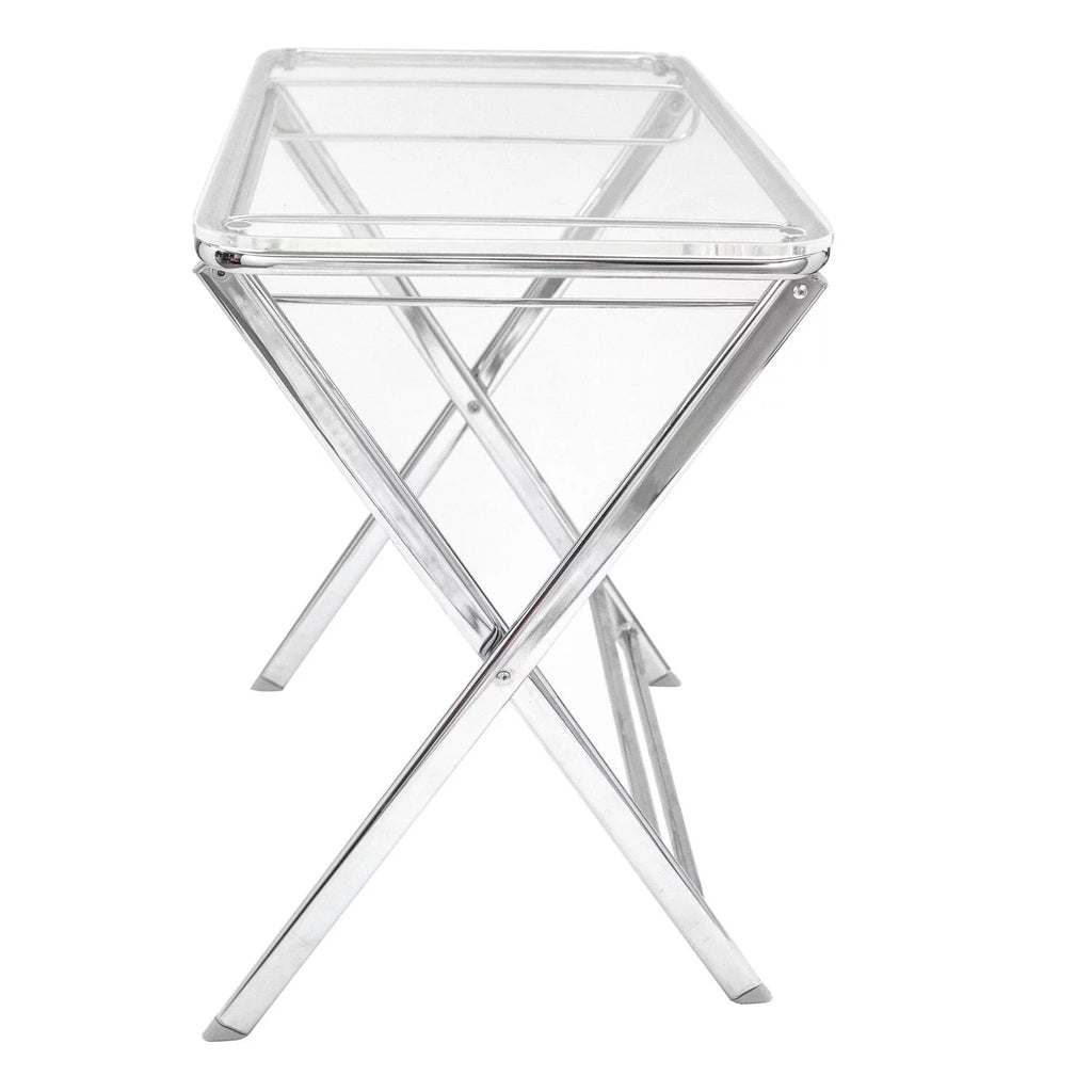Foldable Acrylic End Side Table Tray W46642