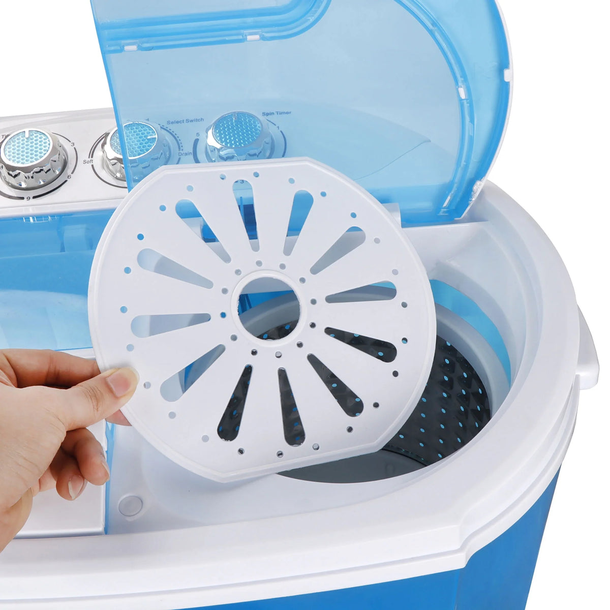 Portable Compact Washer 10lbs Blue White O172235