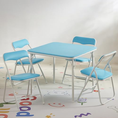 Kids Folding Activity Table and Chairs 5 Piece Set Black S491303