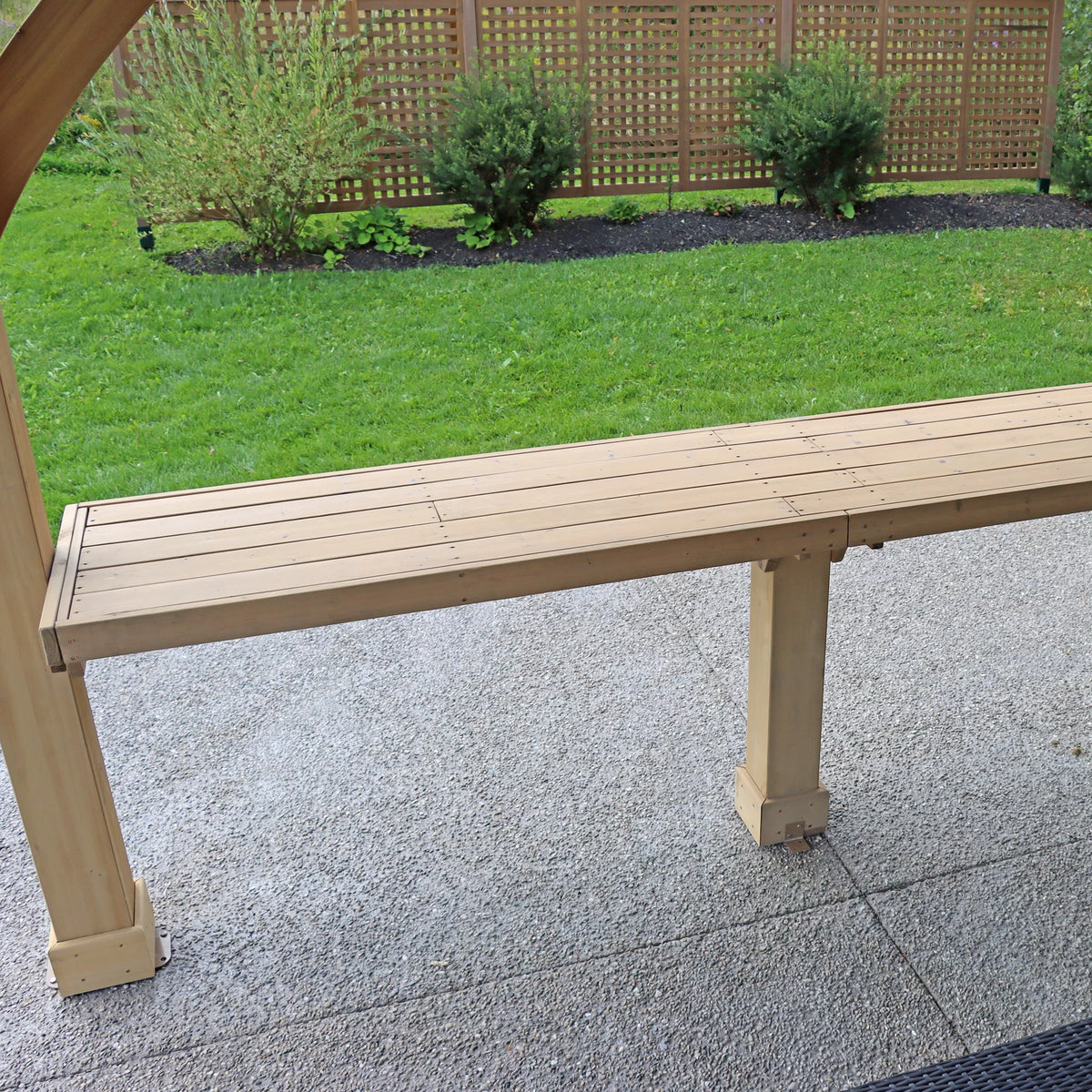 10' Natural Cedar Wood Counter Q403970