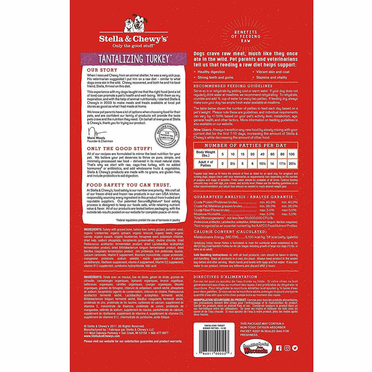 Freeze Dried Turkey Dinner Patties Dog Food M3999