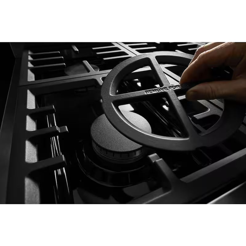 Passion Red Smart Double Oven Gas Range with Griddle P74048