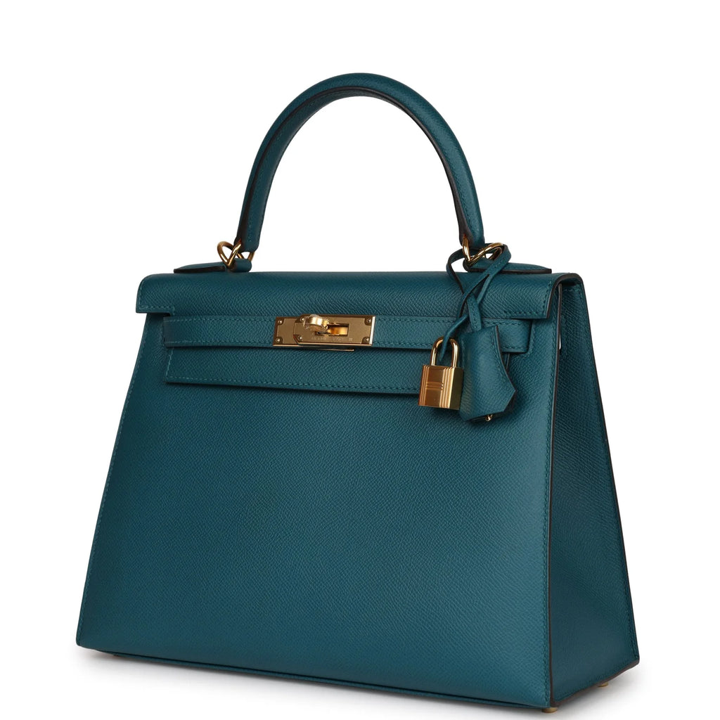 Vert Bosphore Epsom Leather Handbag P572