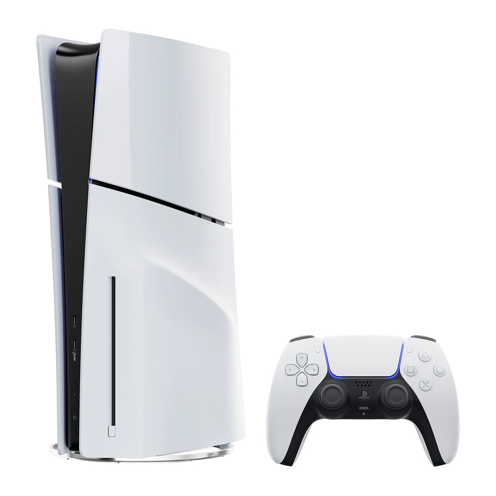 White and Midnight Black PlayStation 5 Disc Edition with Two Controllers C86970