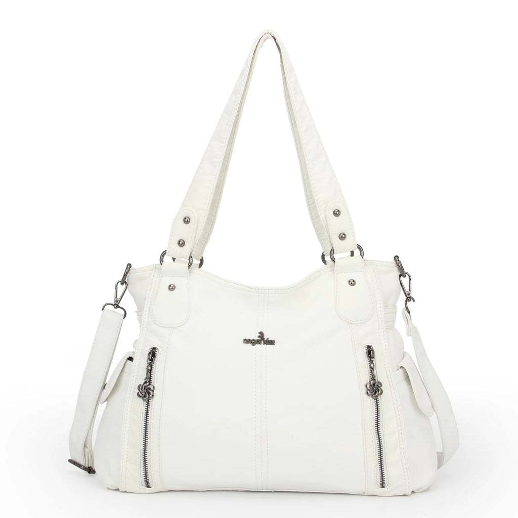 PU Top-Handle Hobo Tote Bag J627