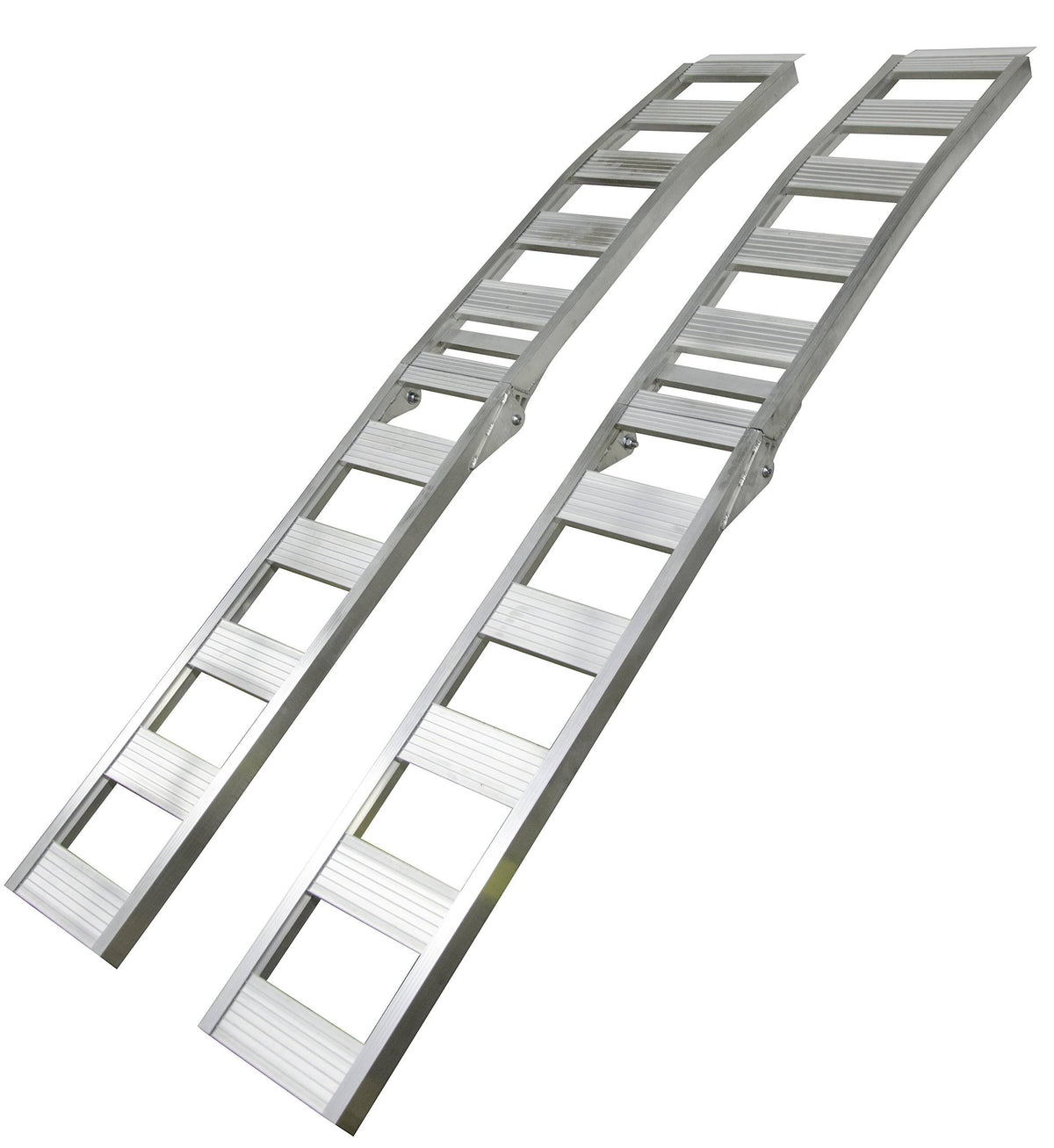 Folding Arched Aluminum Ramp 12" x 90" 750lb 2 Pack V399117