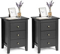 White 3 Drawer Wood Nightstand C291384