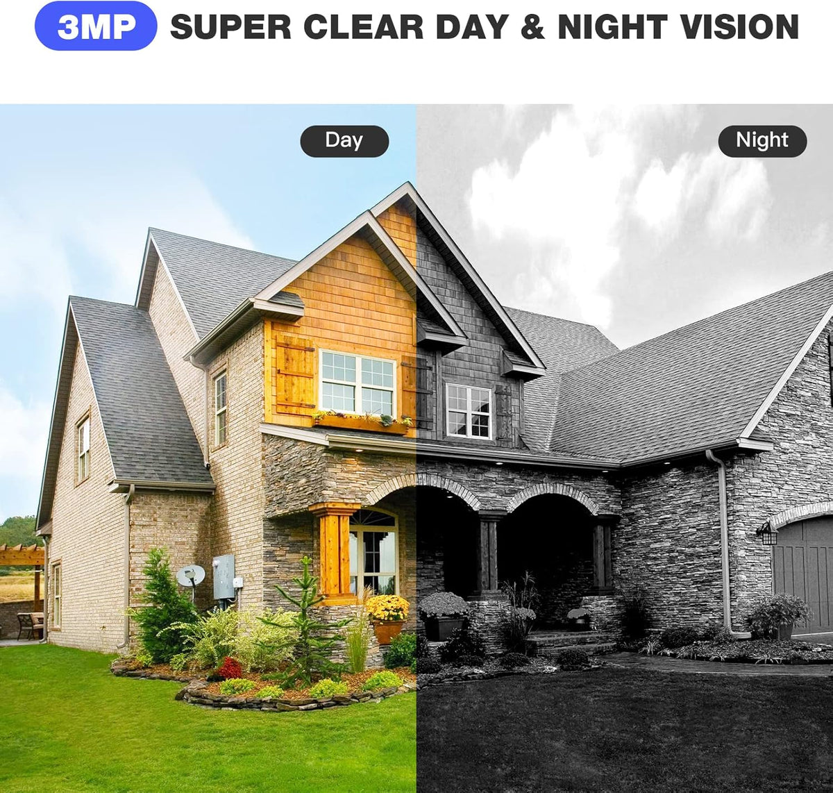 2K Solar Wireless Security Camera System with 3 WiFi Cameras K65228