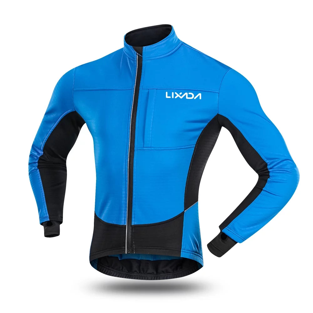 Men's Windproof Cycling Jacket Thermal Polar Fleece U36217