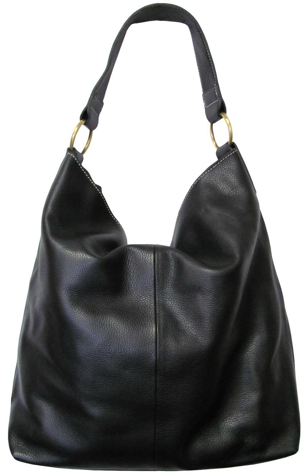 Genuine Leather Handbag - Black R83654