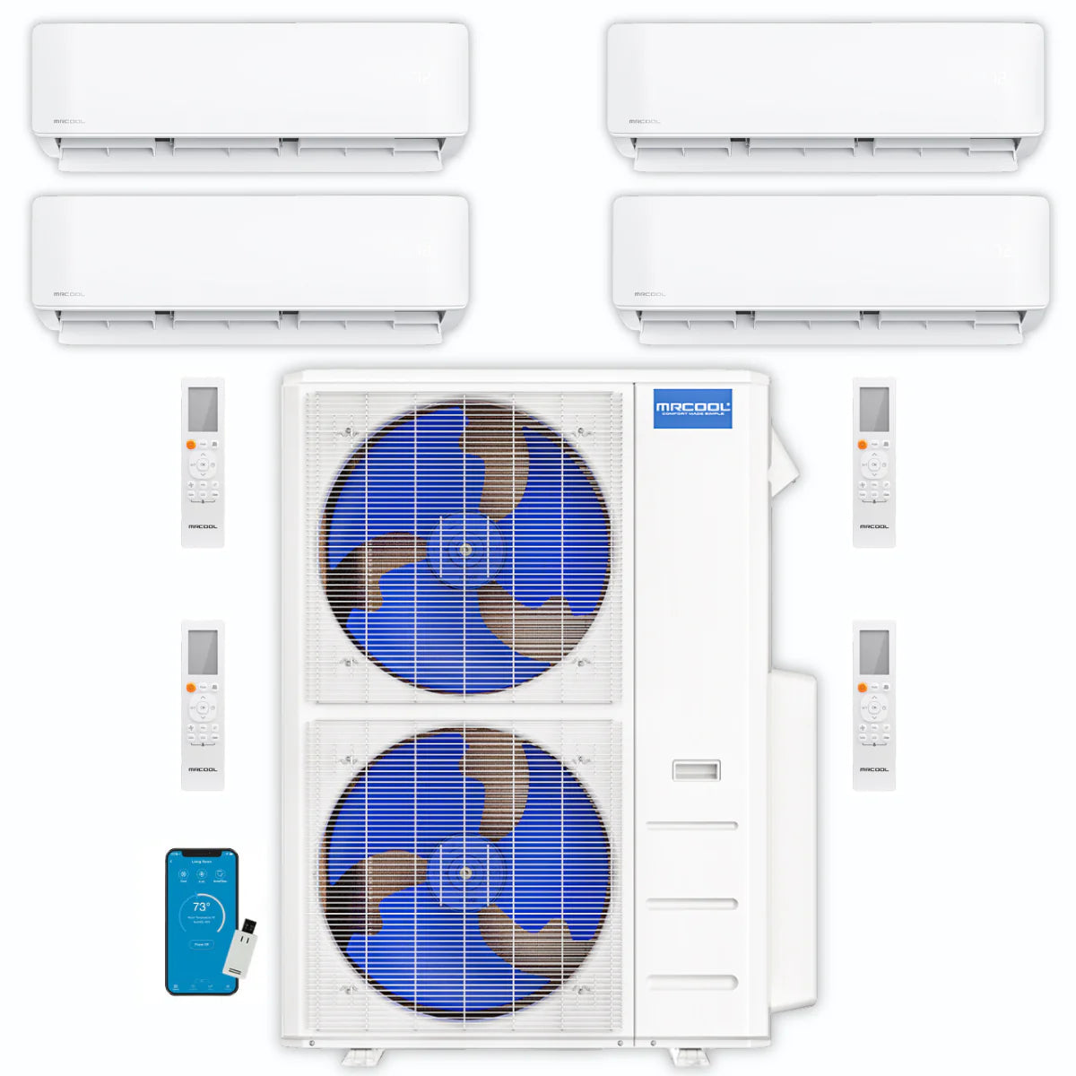54,000 BTU 4 Zone Ductless Air Conditioner and Heat Pump B4231