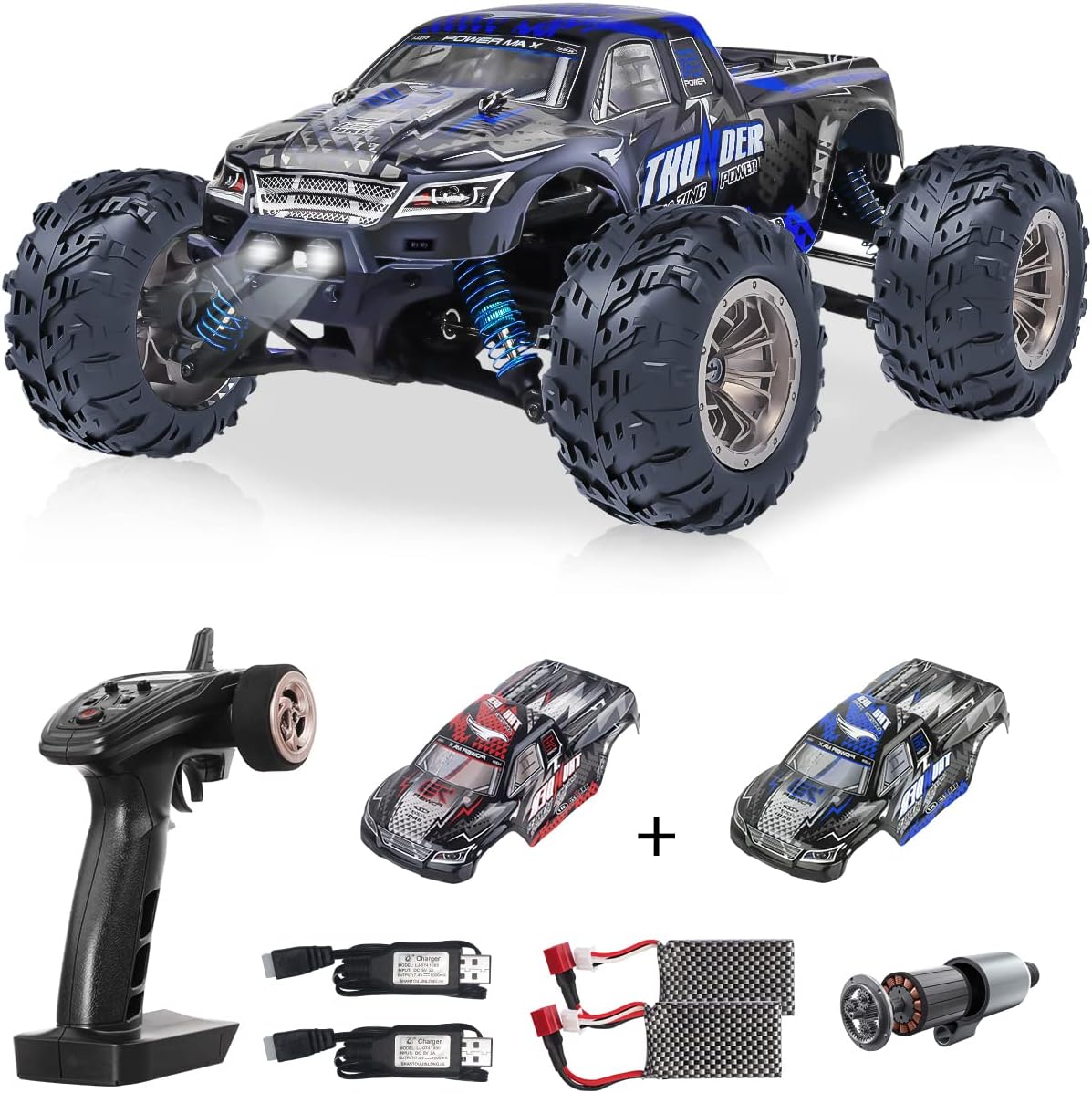 Brushless 1:16 4WD High Speed RC Monster Truck with 2 Battery I81324