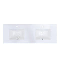 61 in. White Double Basin Vanity Top with White Basins T58827