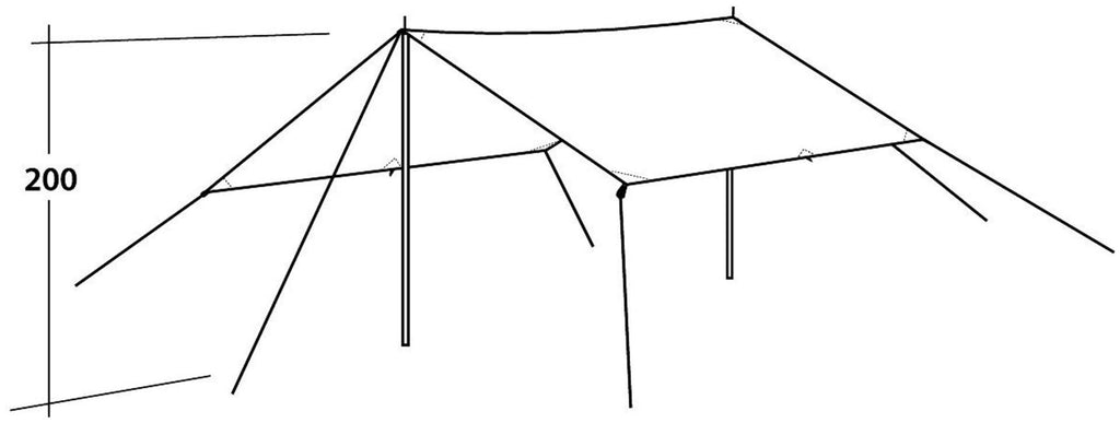 Tent Tarp 4x4m Grey A436
