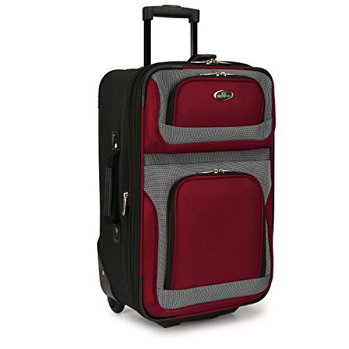 Blue 3-Piece Set Lightweight Expandable Softside Rolling Luggage J5801