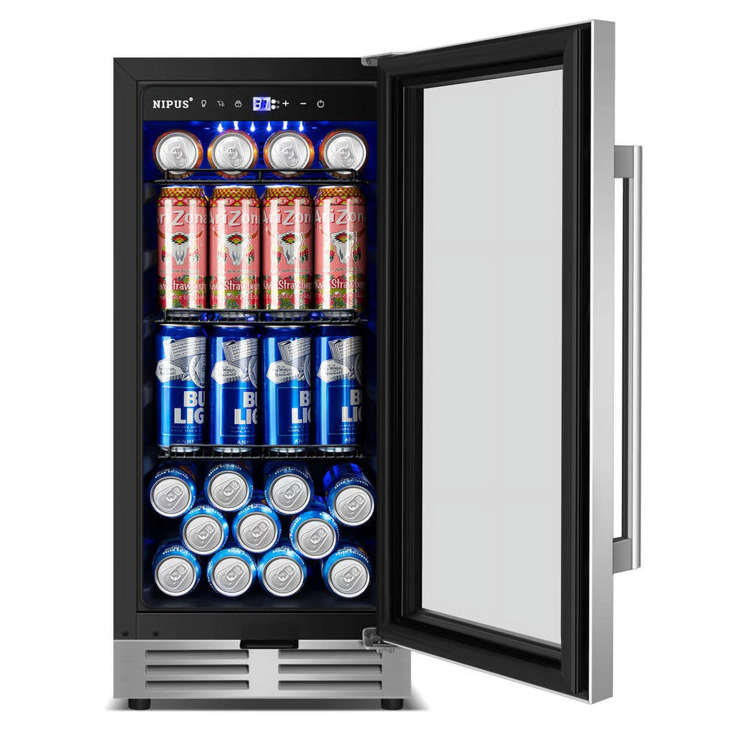 15 inch 130 Can Beverage Refrigerator with French Door A66434