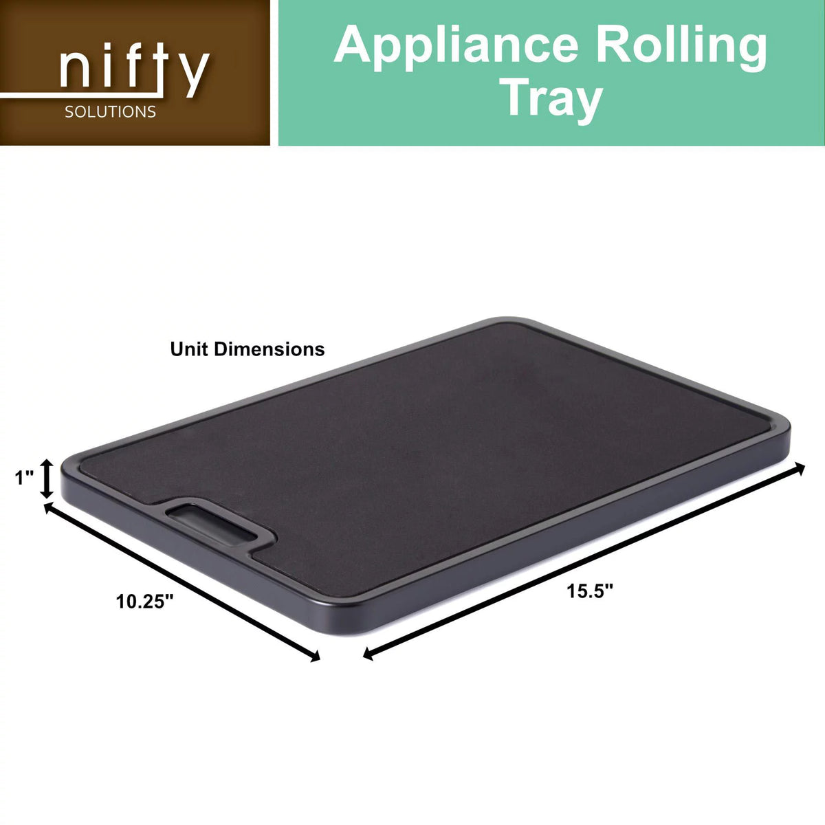 Black Appliance Rolling Tray D10923