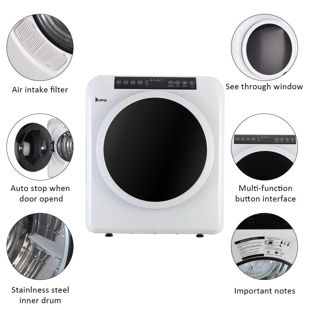 White Stainless Electric Dryer A406246