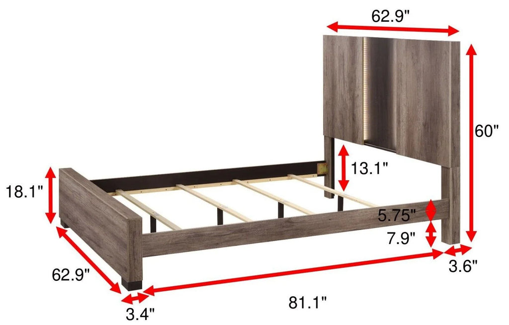 Queen Size Bed Chest Nightstand Set Z101