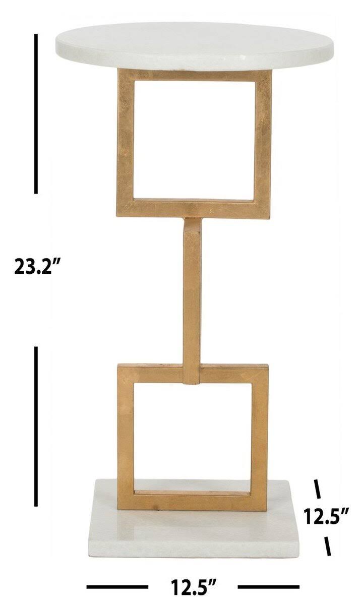 Gold Black Accent Table D3850