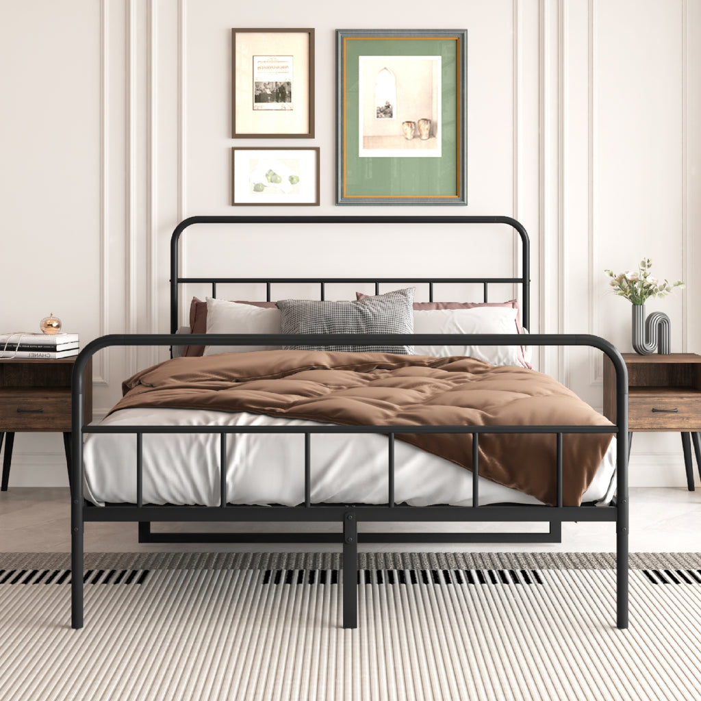 Metal Platform Bed Frame with Headboard Full Size T948