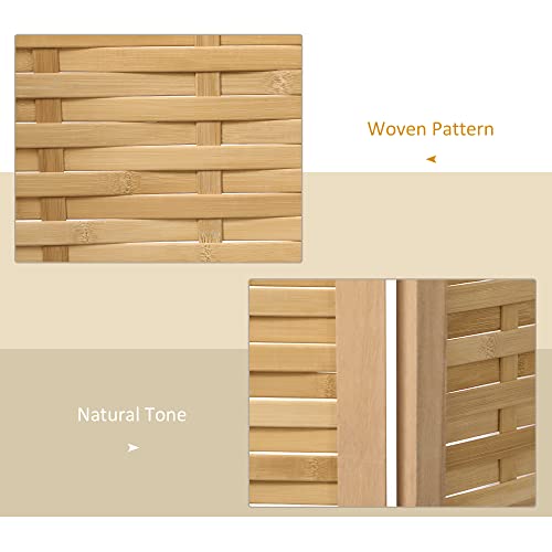 3 Panel 5.5' Tall Bamboo Folding Room Divider T82222