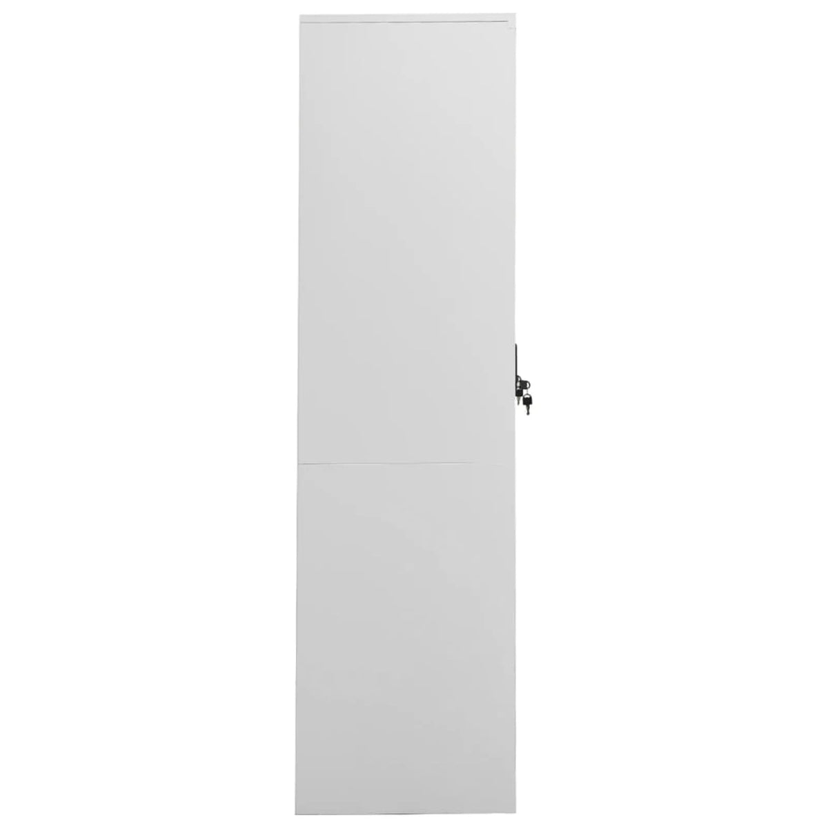 Light Gray Steel Wardrobe with 2 Storage Shelves U4699
