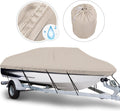 Waterproof Trailerable Boat Cover, Fits 17-19 ft V-Hull Tri-Hull Runabouts X600710