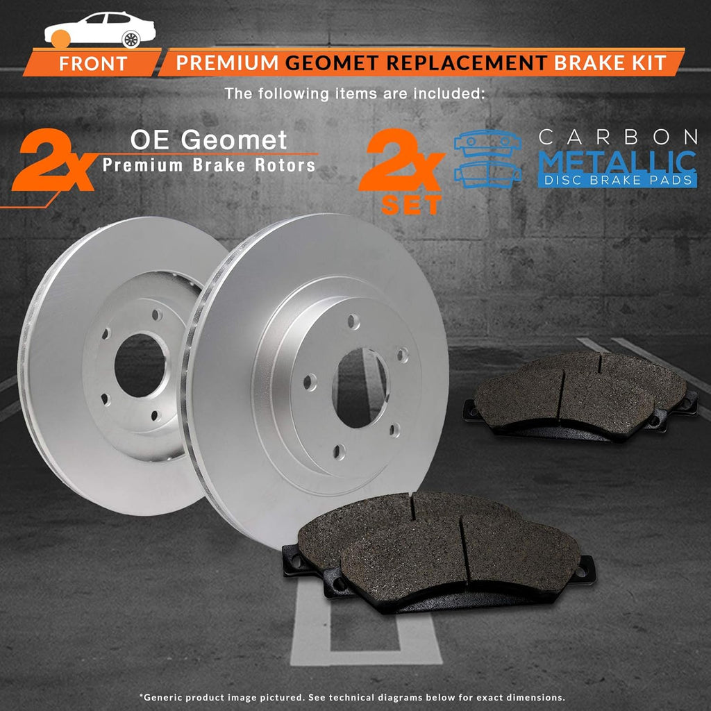 Geomet OE Rotors with Carbon Metallic Pads U4442