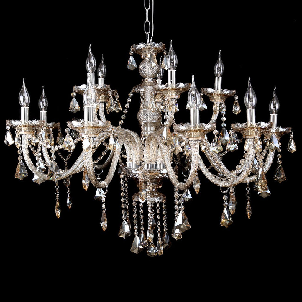 15 Lights Cognac K9 Crystal Chandelier N9667