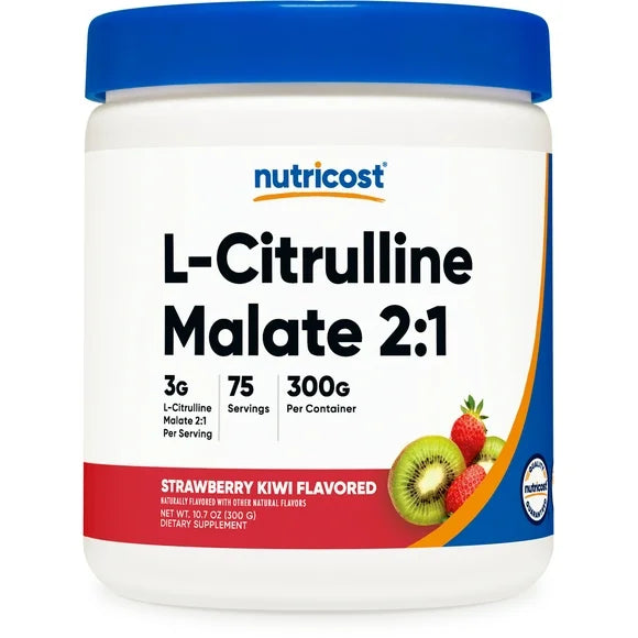 L-Citrulline Malate Powder 2:1 Supplement 300 Grams Strawberry Kiwi J922