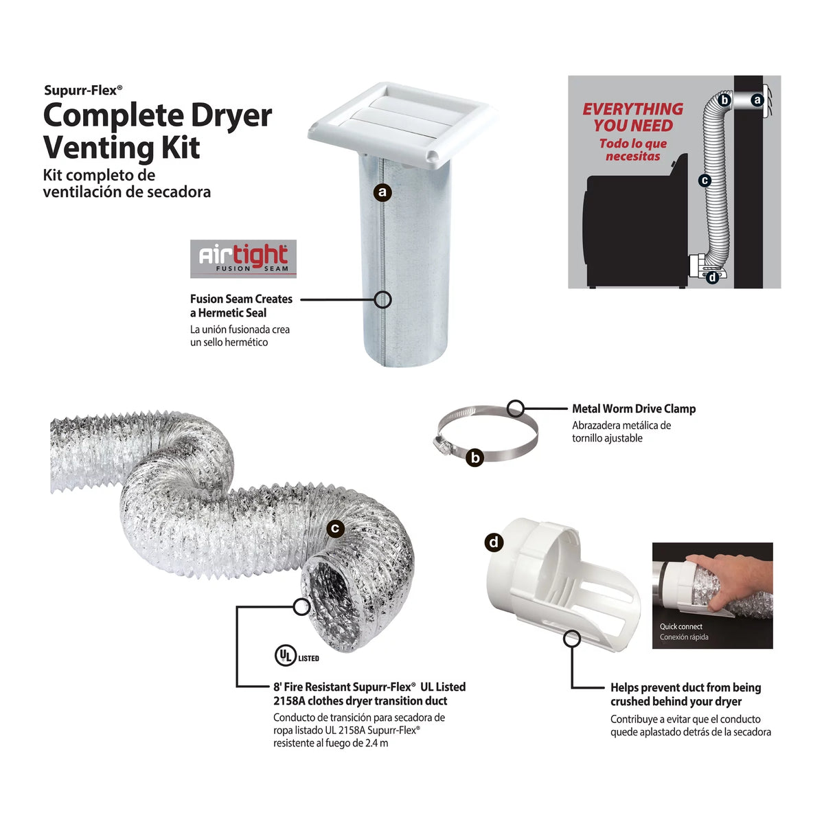 8' Dryer Vent Kit X819