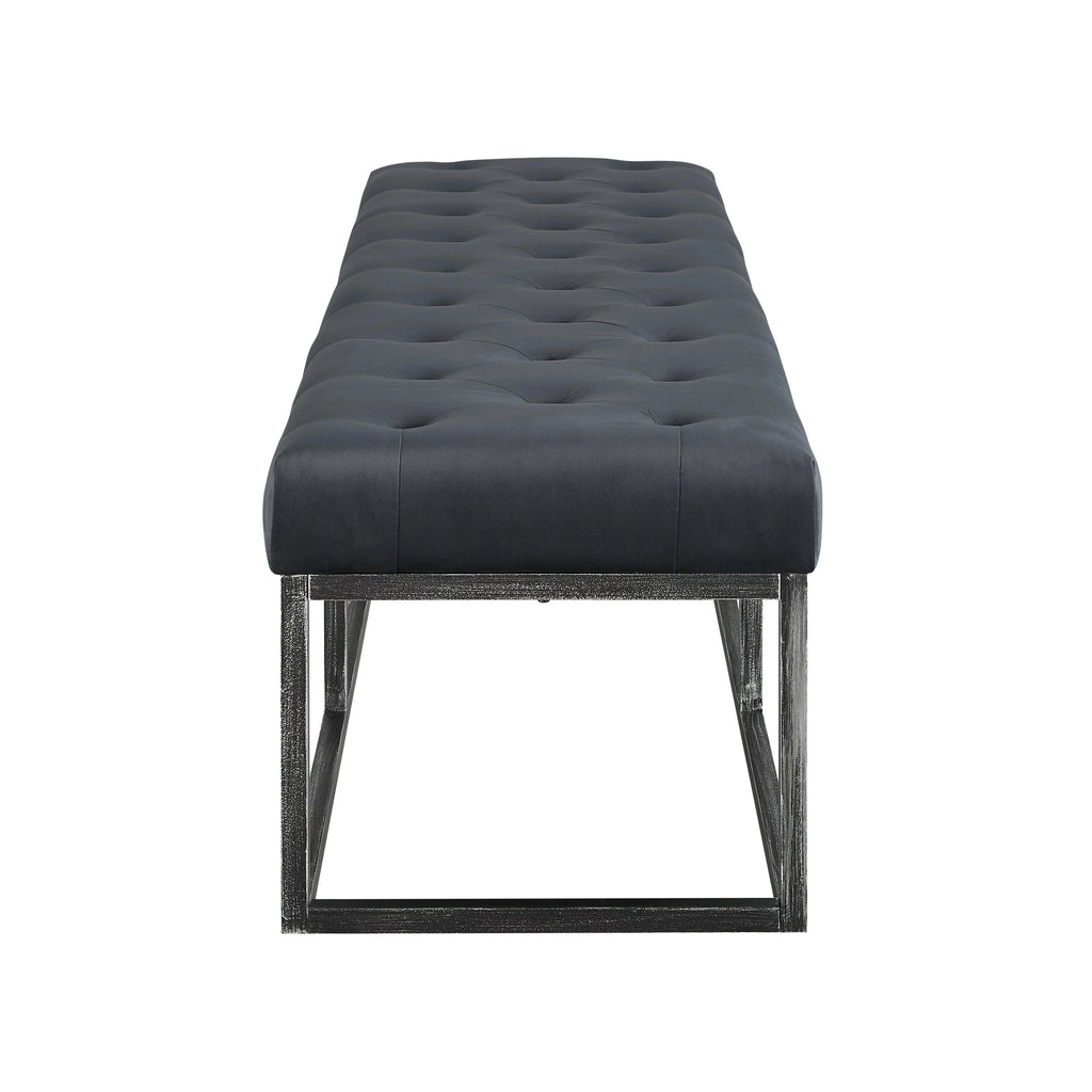 Tufted Bench with Iron Legs Y82969