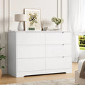White 6 Drawer Wood Dresser Y2696