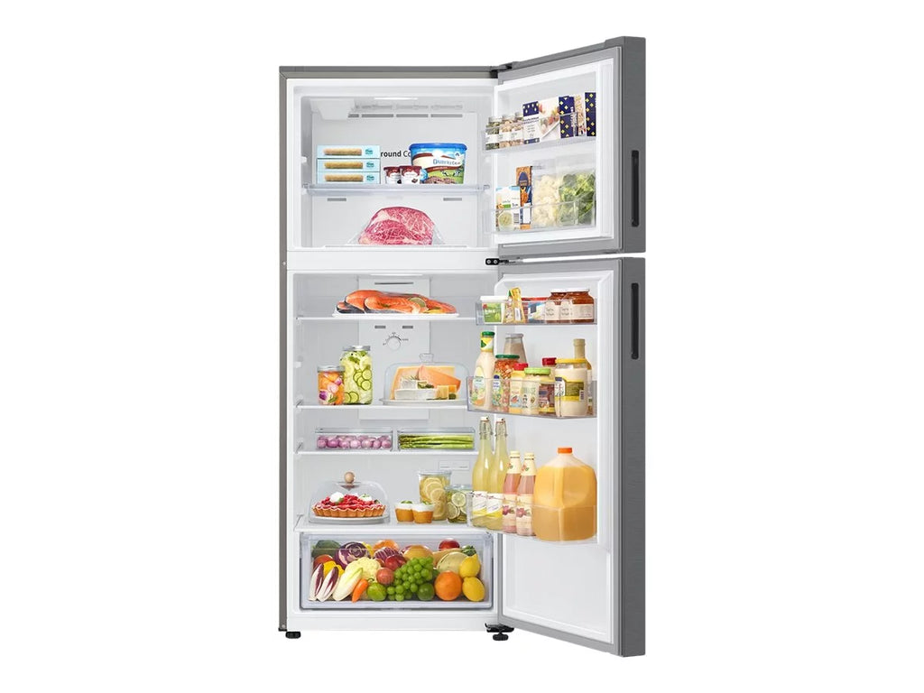 Top Freezer Freestanding Refrigerator Black Stainless Steel T7308