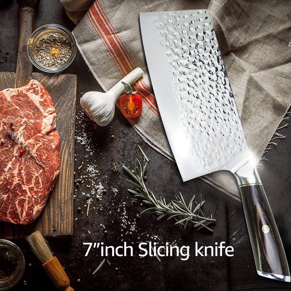 7 Inch High Carbon Stainless Steel Cleaver Knife W3427