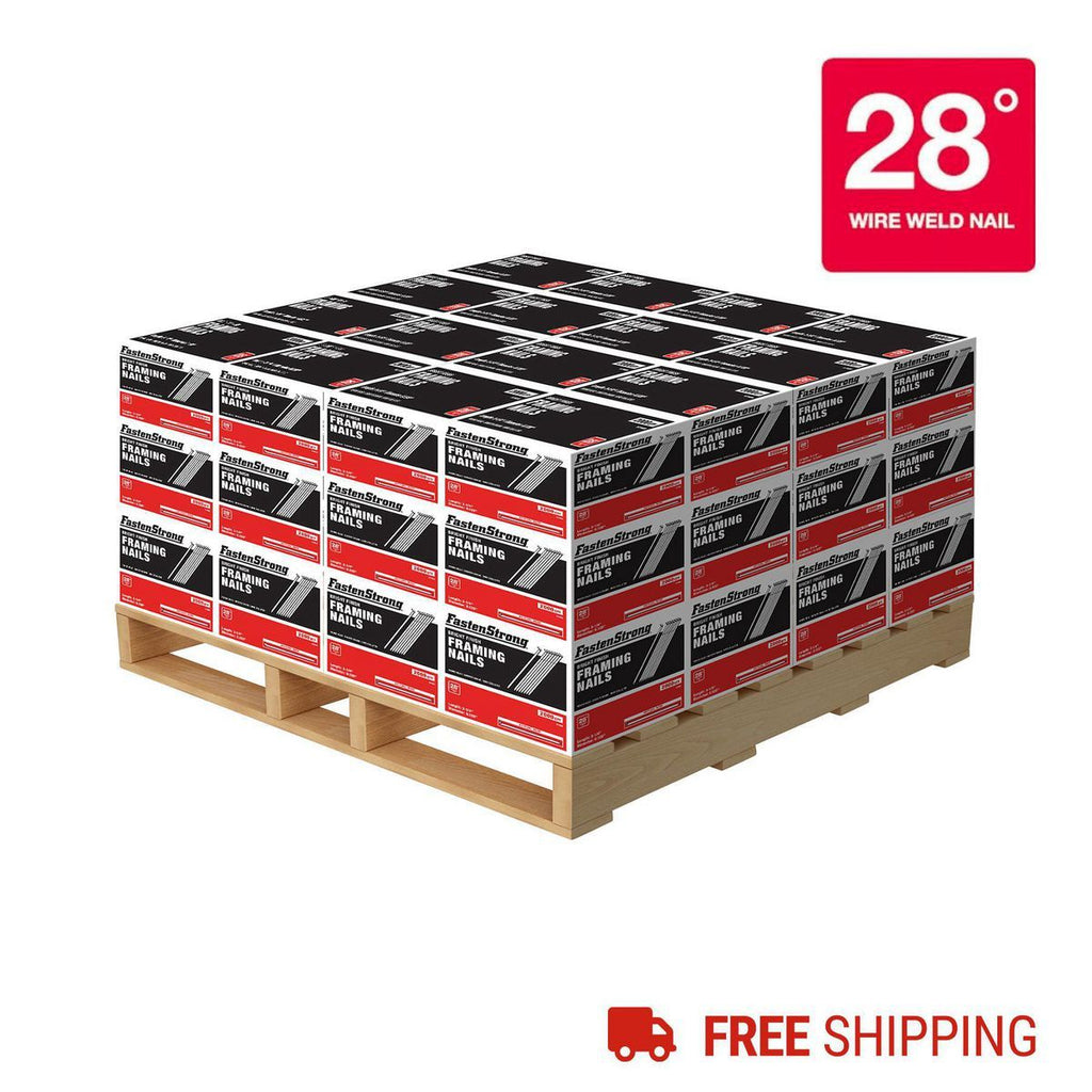 Bright Coated Framing Nails, 96,000 Pieces J76183
