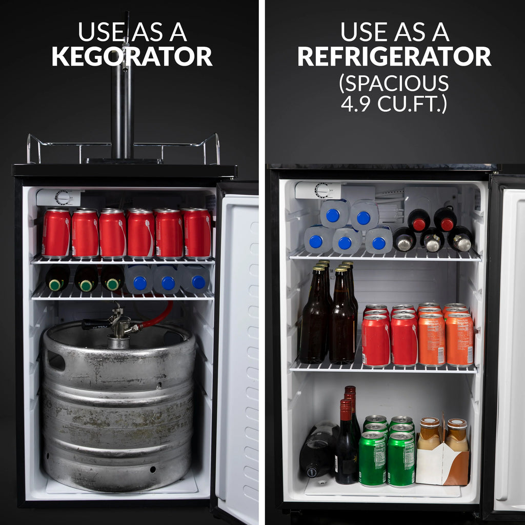 4.9 Cu. Ft. Black Stainless Steel Kegerator Draft Beer Dispenser A1292
