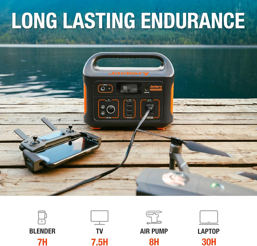 518Wh Portable Solar Generator with 100W Solar Panel G129