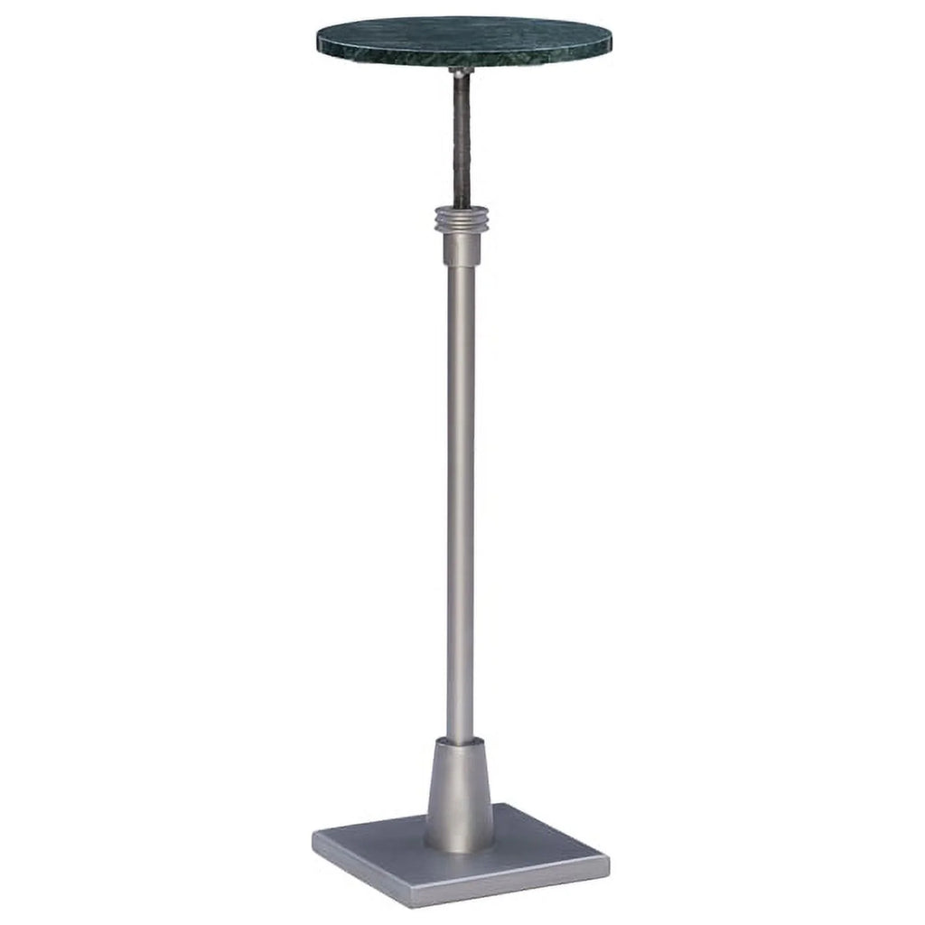 Adjustable Metal and Green Marble Accent Table O320030