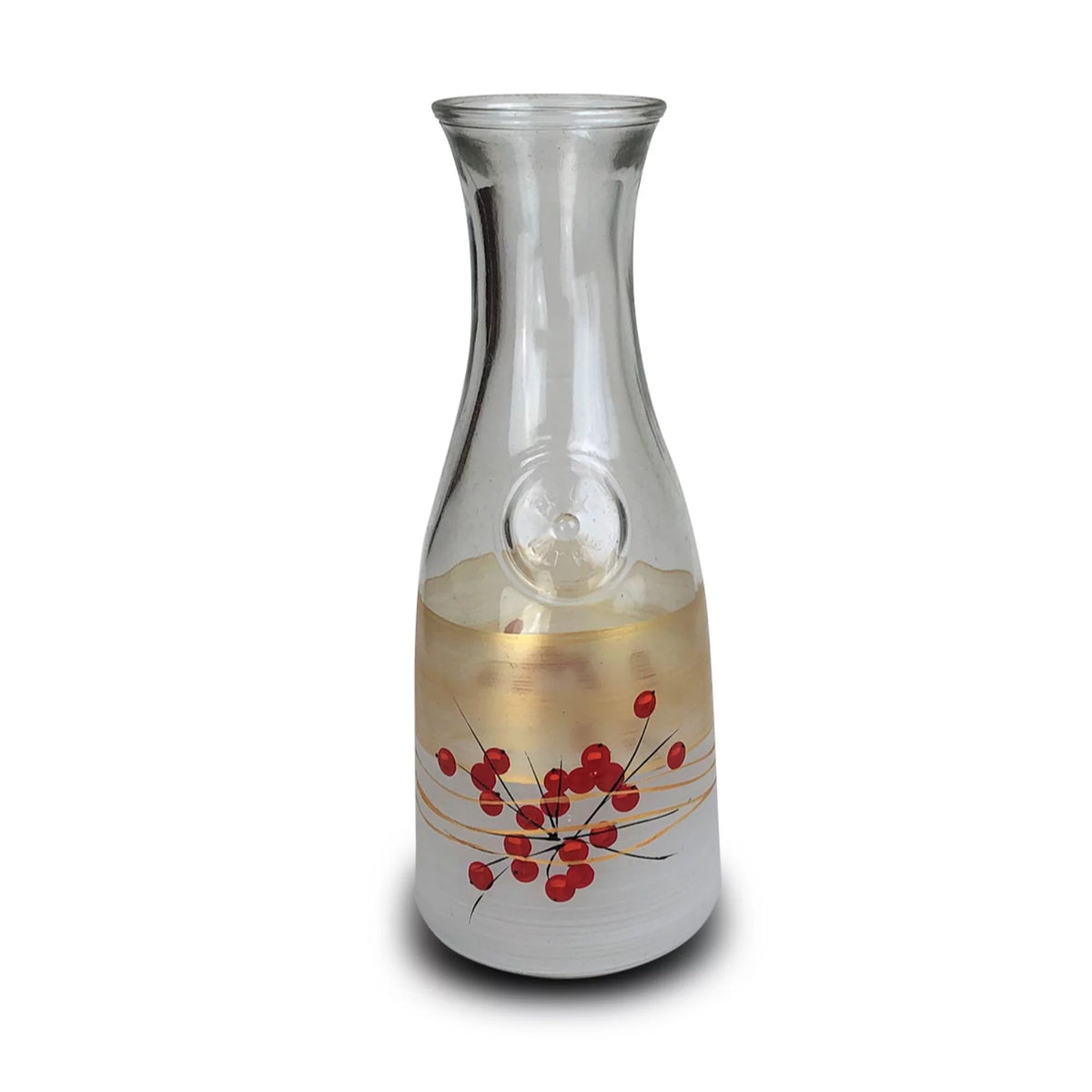 Hand Painted Frosted Glass Serving Carafe 34 oz G824337